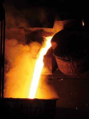 Flusso di colata in una macchina di colata