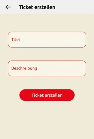 Screenshot des Tickesystems